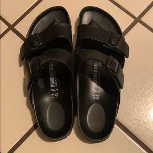 Birkenstock size 10 black plastic slides